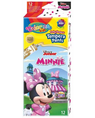 Темперни бои Colorino Disney - Junior Minnie, 12 цвята, 12 ml - 1