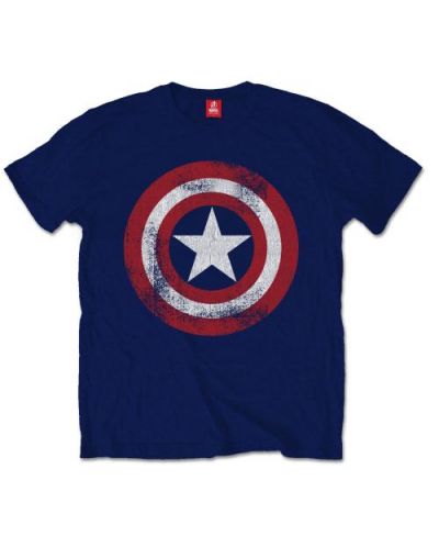 Тениска Rock Off Marvel Comics - Captain America Distressed Shield - 1