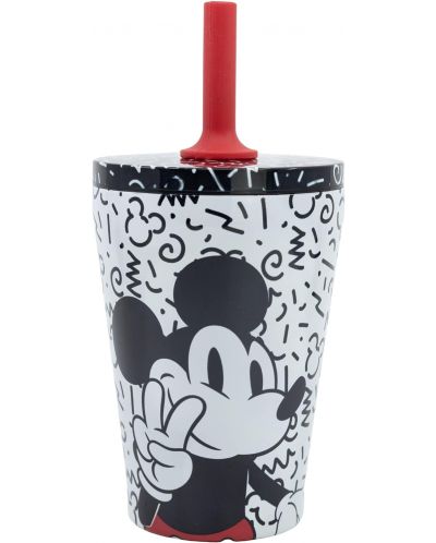 Термочаша със сламка Stor Mickey Mouse - Vibes, 360 ml - 1
