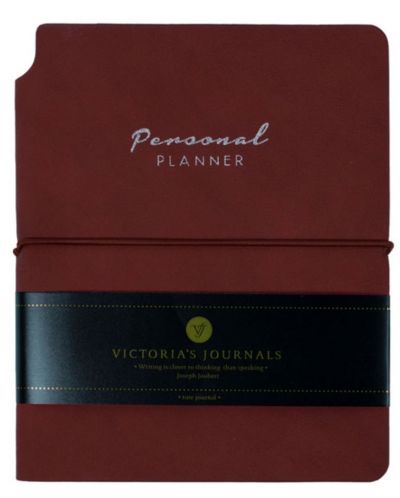 Тефтер Victoria's Journals Kuka - Бордо, пластична корица, 96 листа, А6 - 1