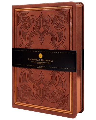 Тефтер Victoria's Journals Old Book - А5, тъмнокафяв - 1
