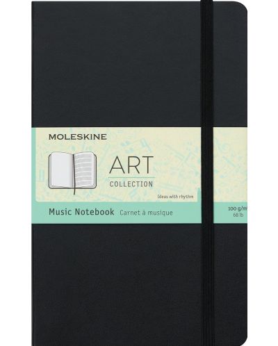 Тефтер с твърди корици Moleskine Art - Music, черен - 1