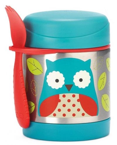 Термо контейнер за храна Skip Hop Zoo - 325 ml, бухал - 1