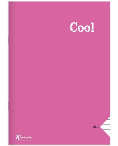 Тетрадка Keskin Color Cool - А4, 60 листа, широки редове, асортимент - 5