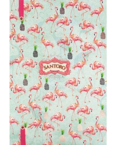 Тетрадка с ластик Santoro - Flamingos - 2