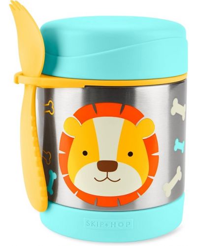 Термо контейнер за храна Skip Hop Zoo - 325 ml, лъвче - 1