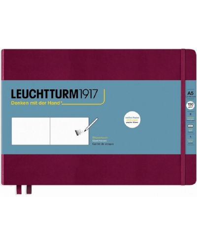 Тефтер Leuchtturm1917 A5 Sketchbook Landscape - Medium, бордо - 1