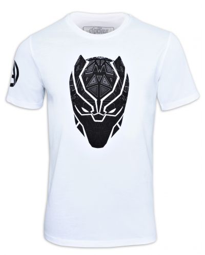 Тениска Avengers - Black Panther Head, бяла - 1