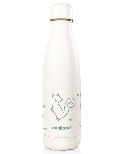 Термо бутилка с меко покритие Miniland - Natur, Катеричка, 500 ml - 1