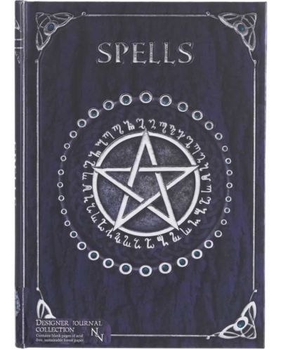 Тефтер Nemesis Now Adult: Spell Book - Embossed Spell Book (Purple), формат A5 - 1