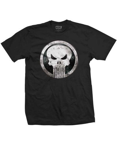 Тениска Rock Off Marvel Comics - Punisher Metal Badge