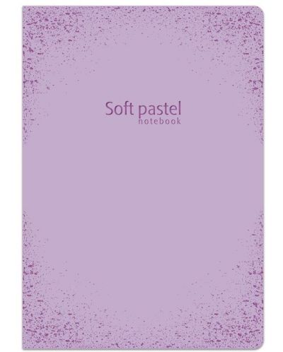 Тетрадка Lastva Soft Pastel - А5, 52 листа, широки редове, с ляво поле, асортимент - 5