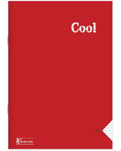 Тетрадка Keskin Color Cool - А5, 40 листа, широки редове, асортимент - 4