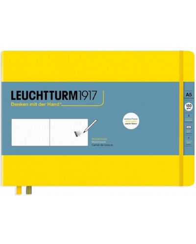 Тефтер Leuchtturm1917 A5 Sketchbook Landscape - Medium, жълт - 1