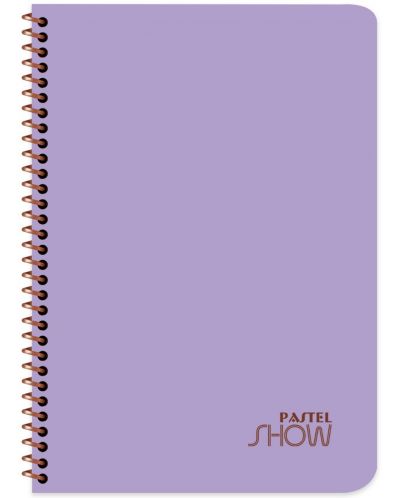 Тетрадка със спирала Keskin Color Pastel Show - А4, 120 листа, широки редове, асортимент - 1