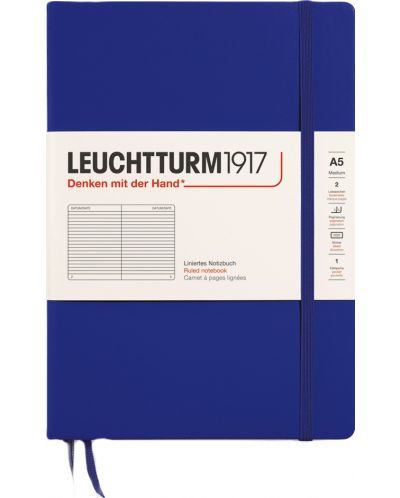 Тефтер Leuchtturm1917 New Colours - А5, линиран, Ink, твърди корици - 1