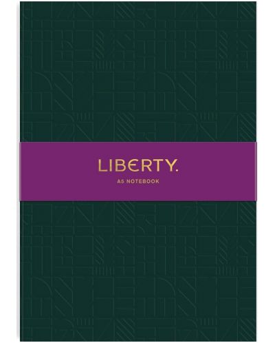 Тефтер Liberty Tudor - A5, зелен, релефен - 1