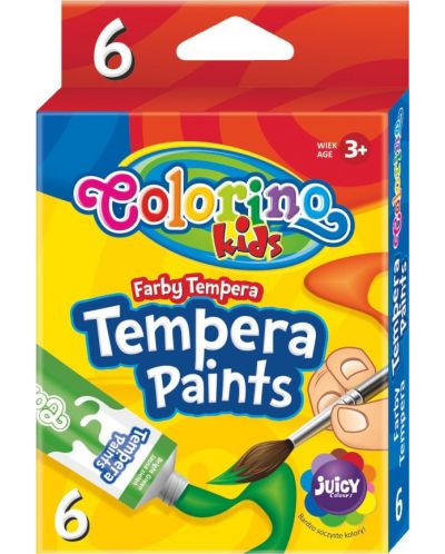 Темперни бои Colorino Kids - 6 цвята, в туби - 1