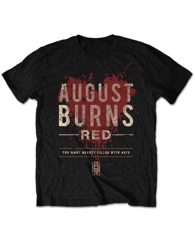 Тениска Rock Off August Burns Red - Hearts Filled - 1