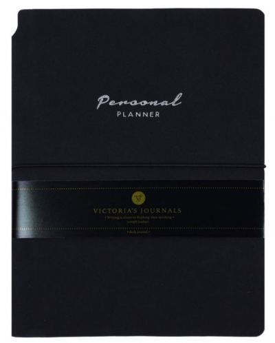 Тефтер Victoria's Journals Kuka - Черен, пластична корица, 96 листа, А5 - 1