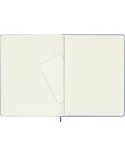 Тефтер с твърди корици Moleskine Classic Ruled XL - Hydrangea Blue, редове - 6