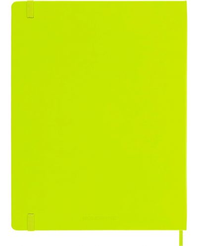 Тефтер с твърди корици Moleskine Classic Ruled XL - Lemon Green, редове - 3