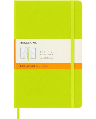 Тефтер с твърди корици Moleskine Classic Ruled - Lemon Green, редове - 1