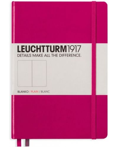Тефтер Leuchtturm1917 Notebook Medium А5 - Розов, страници на точки - 1