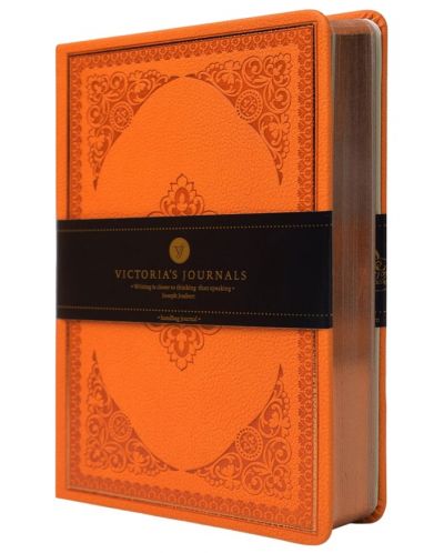 Тефтер Victoria's Journals Old Book - В6, оранжев - 1