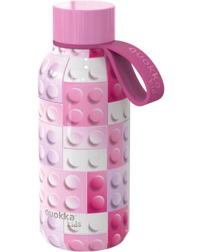 Термобутилка Quokka Kids - Solid, Pink Bricks, 330 ml - 1
