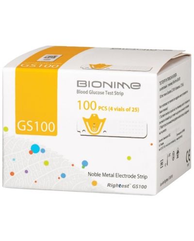 Rightest GS100 Тест ленти за кръвна захар, 100 броя, Bionime - 1