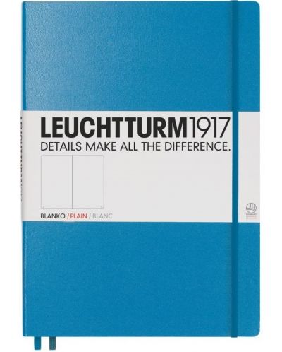 Тефтер Leuchtturm1917 Notebook Medium А5 - Светло син,  бели страници - 1