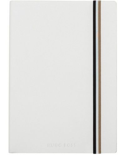 Тефтер Hugo Boss Iconic - A5, с бели листа, бял - 1