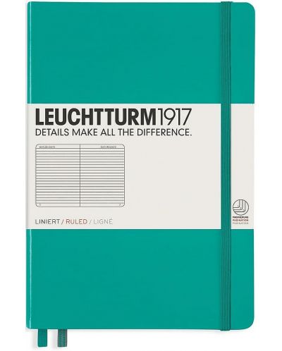 Тефтер Leuchtturm1917 Medium - A5, тюркоаз, страници на редове - 1
