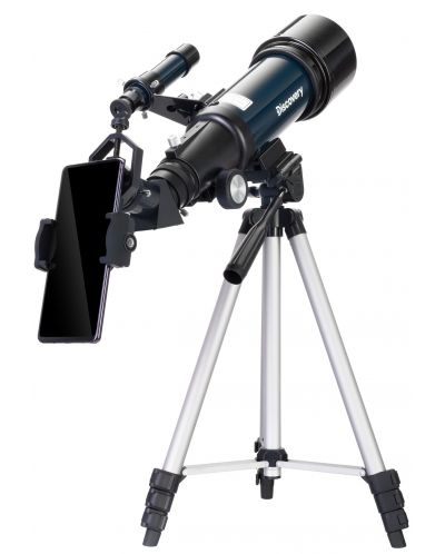 Телескоп Discovery - Sky Trip ST70, с книга, син/черен - 2
