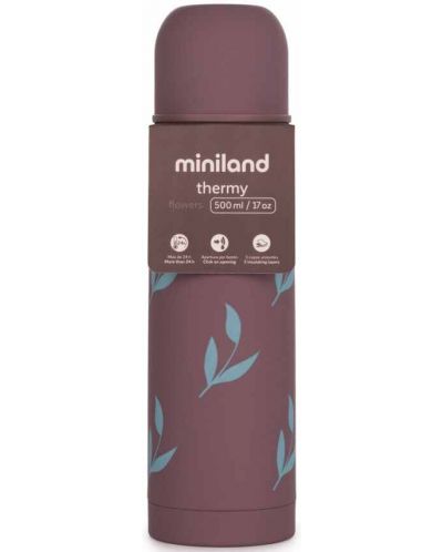Термос Miniland - Terra, Flowers, 500 ml - 4