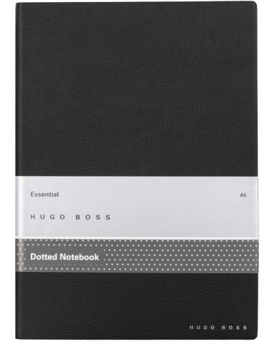 Тефтер Hugo Boss Essential Storyline - A5, страници на точки, черен - 1