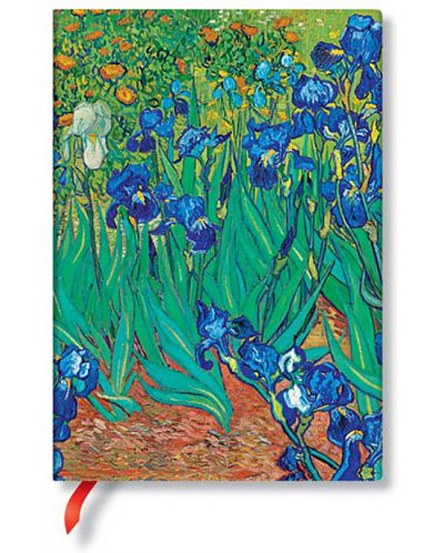 Тефтер Paperblanks Van Goghs Irises - 13 х 18 cm, 72 листа - 1