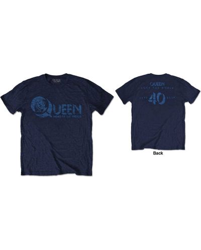 Тениска Rock Off Queen - News of the World 40th Vintage Logo - 1