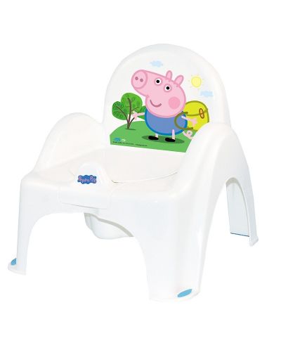 Бебешко гърне-столче Tega Baby - Peppa Pig, Бяло и синьо