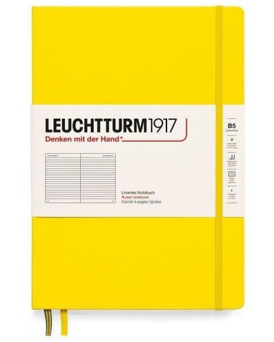Тефтер Leuchtturm1917 Composition - B5, жълт, линиран, твърди корици - 1