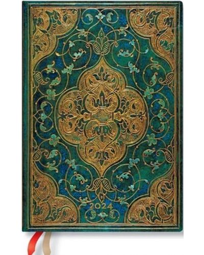Тефтер Paperblanks Turquoise Chronicles - Midi, 80 листа, 2024 - 1