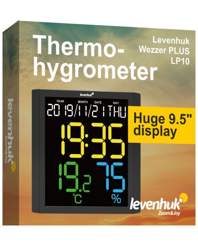 Термохигрометър Levenhuk - Wezzer PLUS LP10, черен - 2