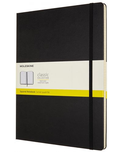 Тефтер с твърди корици Moleskine Classic Squared Expanded Large -  Черен, листове на квадратчета - 1