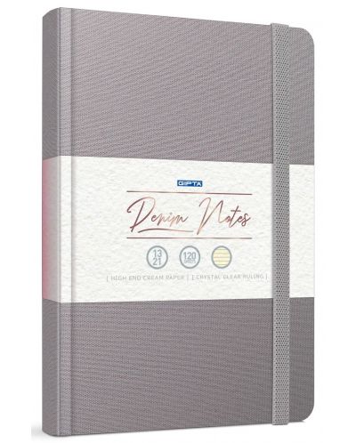 Тефтер Gipta - Denim Notes, 19 x 26 cm, микроперфорация, асортимент - 3