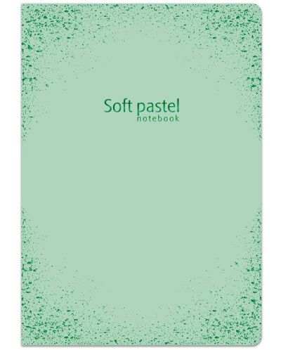 Тетрадка Lastva Soft Pastel - А4, 52 листа, широки редове, с ляво поле, асортимент - 4