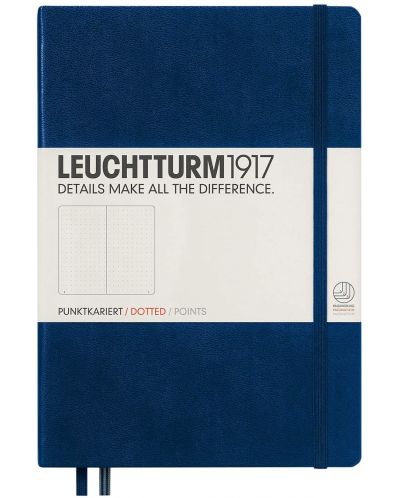 Тефтер Leuchtturm1917 Notebook Medium А5 - Син, страници на точки - 1