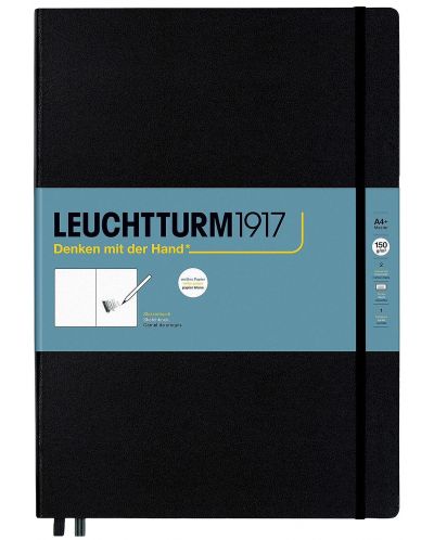 Тефтер Leuchtturm1917 Master - A4+, черен, бели страници - 1