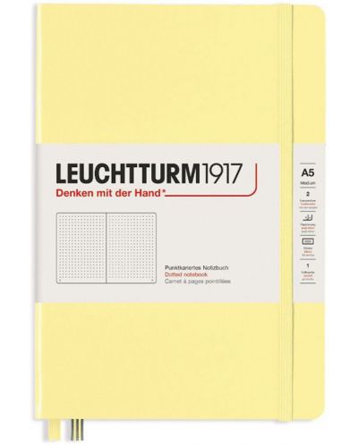 Тефтер Leuchtturm1917 - Medium A5, страници на точки, Vanilla - 1