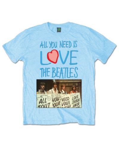 Тениска Rock Off The Beatles - All you need is love Play Cards - 1